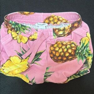 Dolce & Gabbana Pink Pineapple Print Kids Shorts
